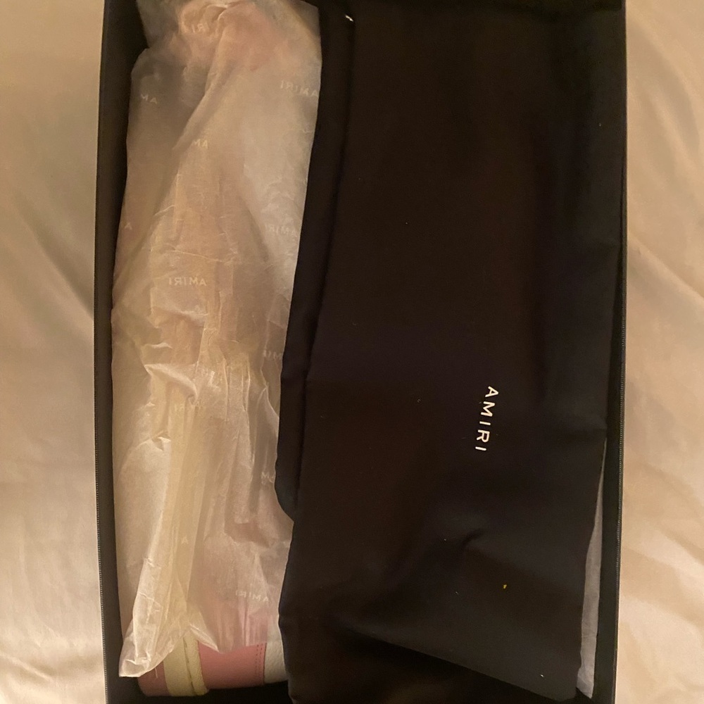 New Season $590 on Amiri Site. Too small for my son. Size 13. Brand New.